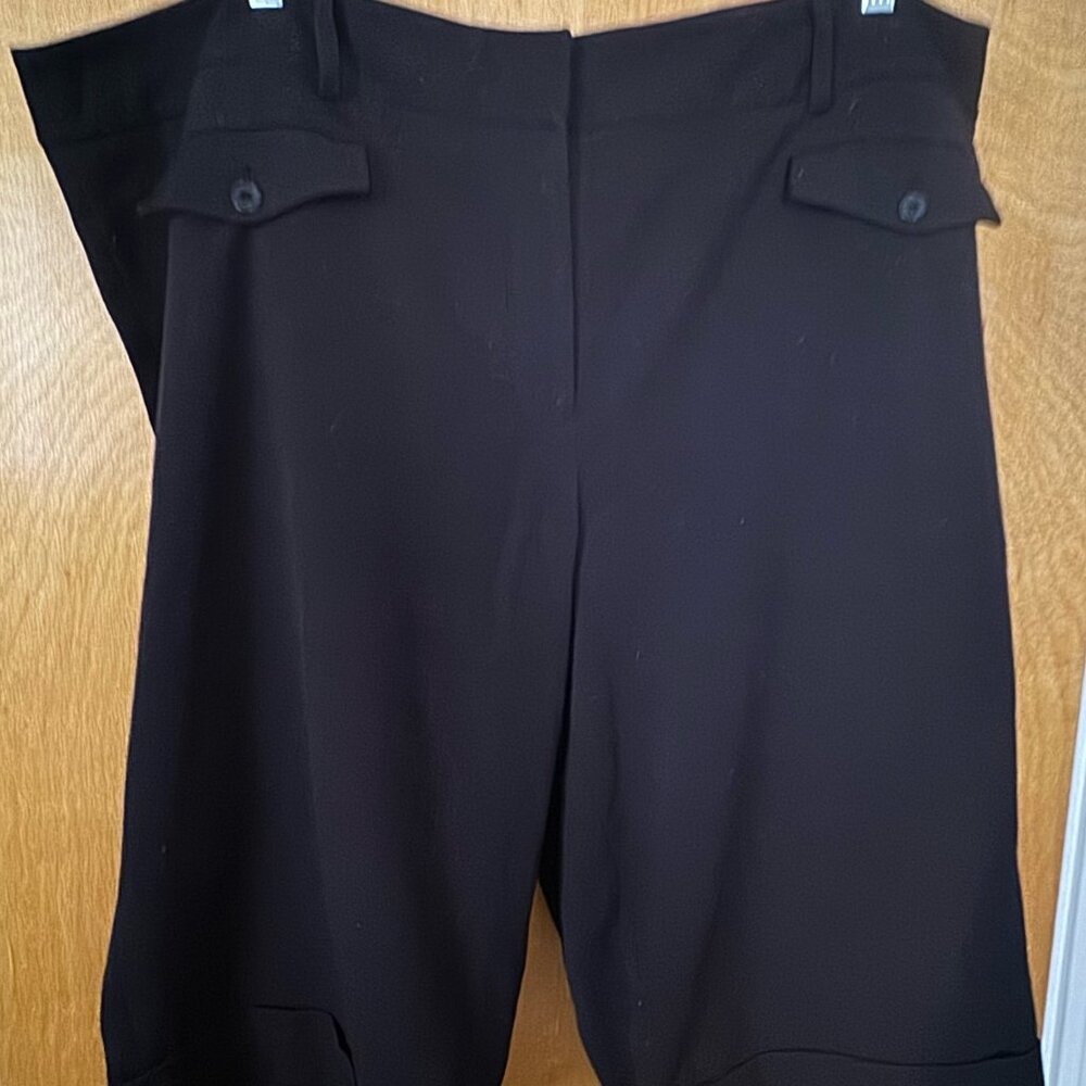 Lane Bryant Bermuda-length Trouser Shorts (Black, 24)